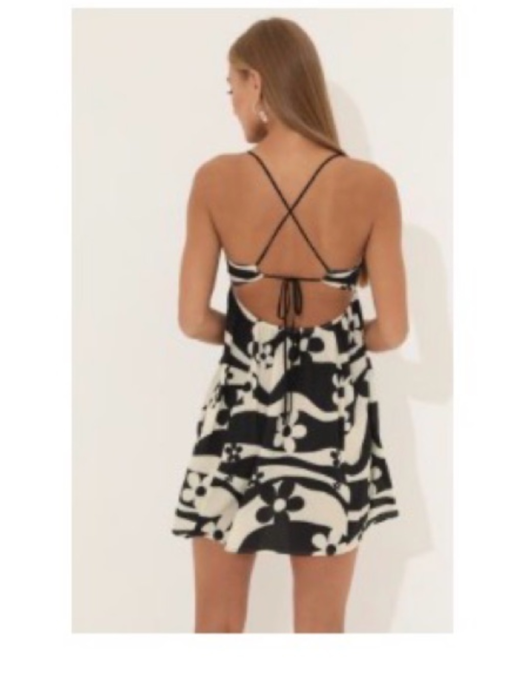 Lucy in the Sky Floral Crepe Babydoll Dress